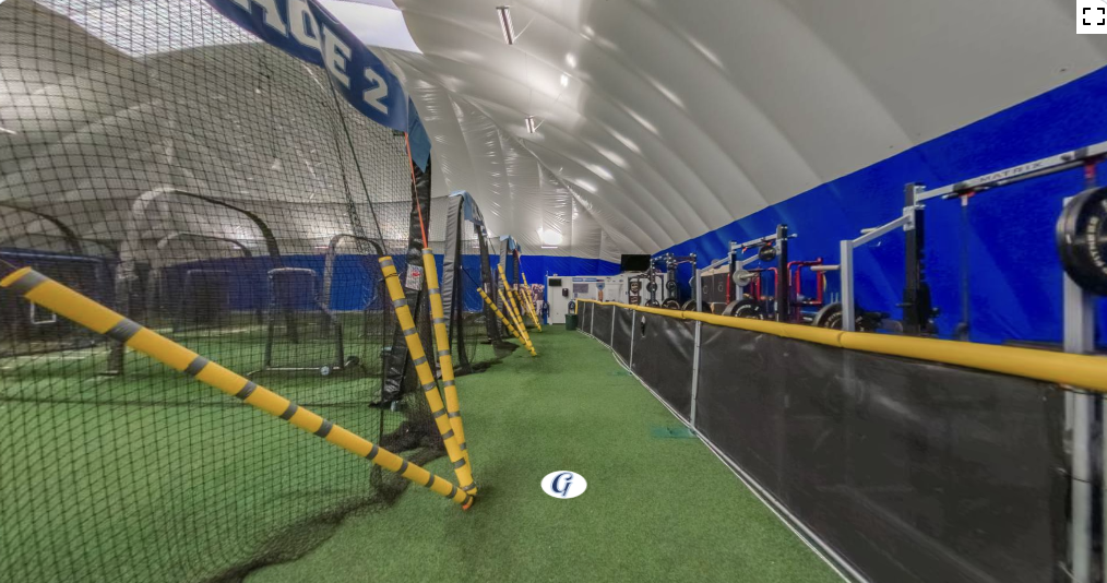 Batting cages and strength training inside The Gameday Bubble