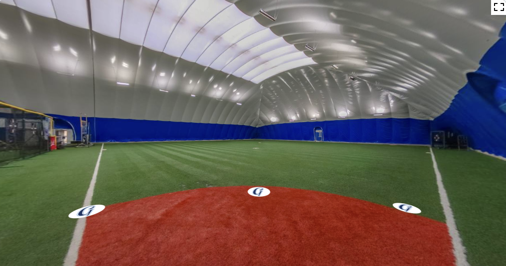 The Gameday Bubble — indoor turf infield under the dome